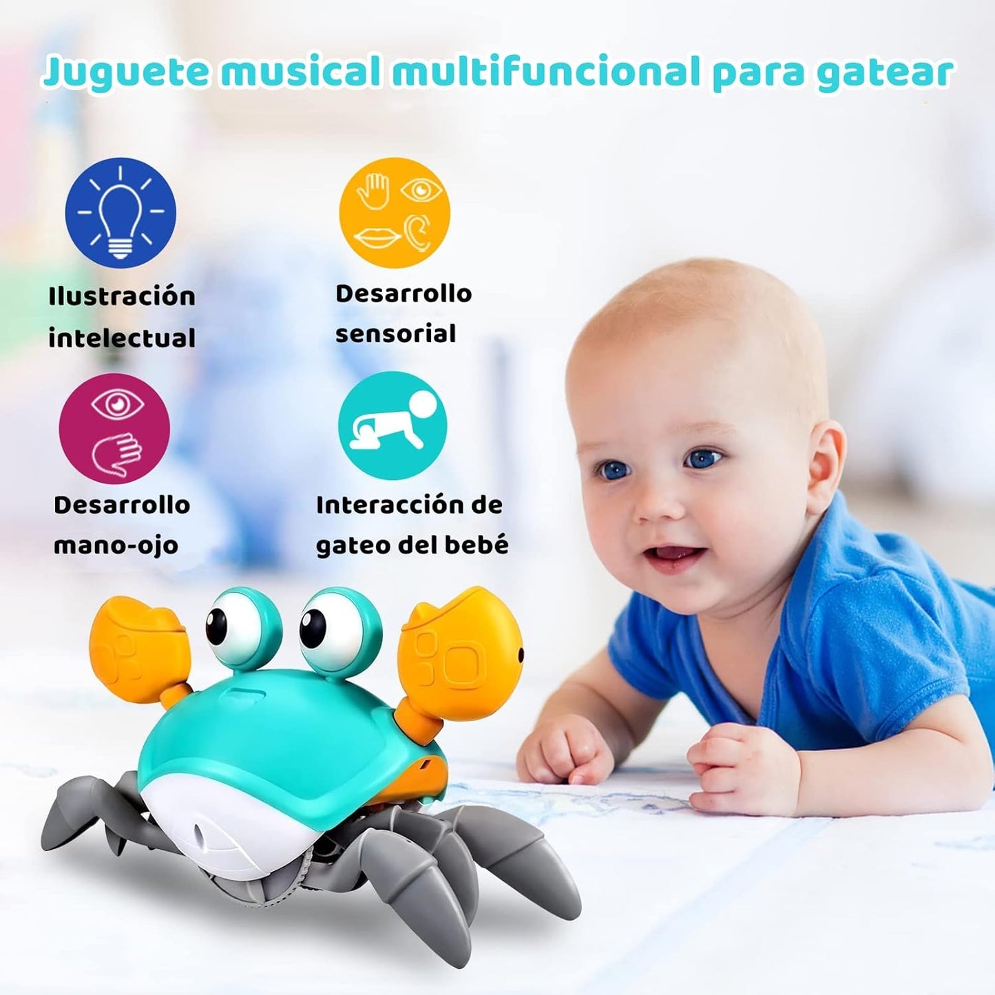 ¡Transforma el aprendizaje y la diversión de tu bebé con el Cangrejo Interactivo Musical!